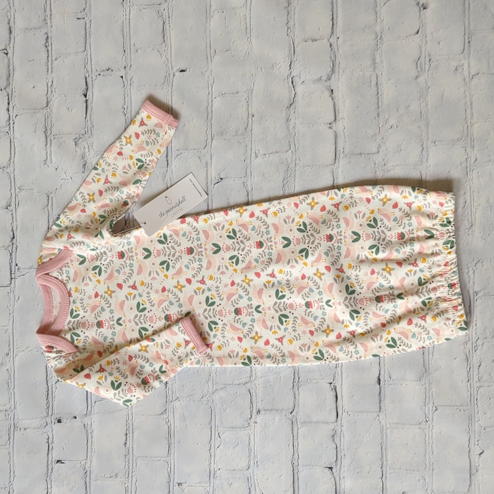 Infant Gown with Floral Design